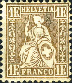1 Fr. goldbronze, rötlich