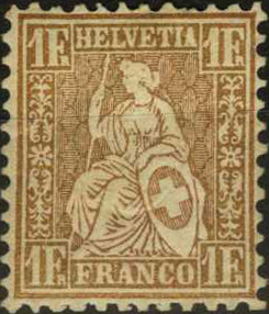 1 Fr. goldbronze, rötlich