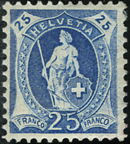 25 Rp. blau, Type 2