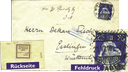 25 Rp. blau-hellblau, &quot;Fehldruck der Unterdruckfarbe&quot;