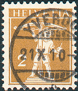 2 Rp. gelboliv, Type 2