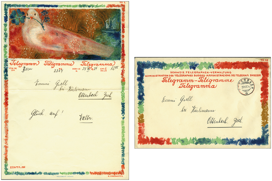 1924-1938, Glückwunschtelegramm