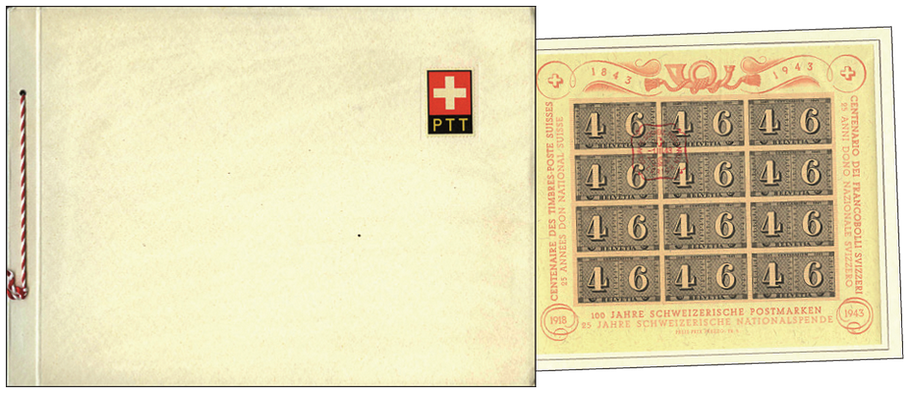 1943, 100 Jahre schweizerische Postmarken