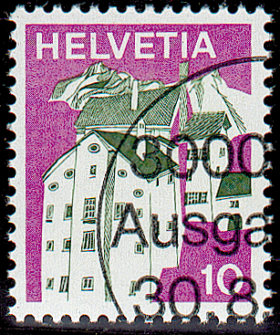 10 Rp. Graubünden, "Deutliche Rasterung"