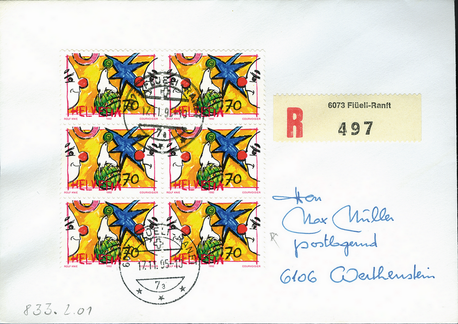 70 Rp. Seelöwe mit August, "Fleck im Auge"