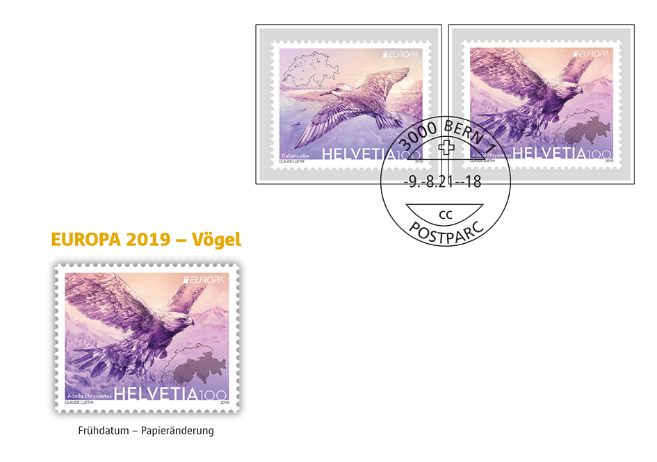 2019, EUROPA - Vögel, "Gelbes Papier"