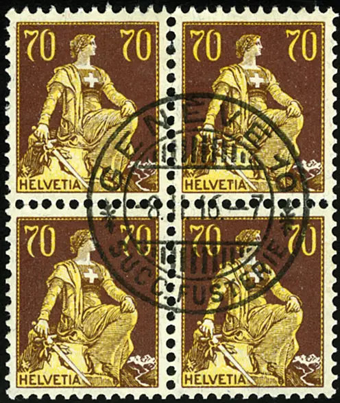 70 Rp. dunkelbraun-gelb