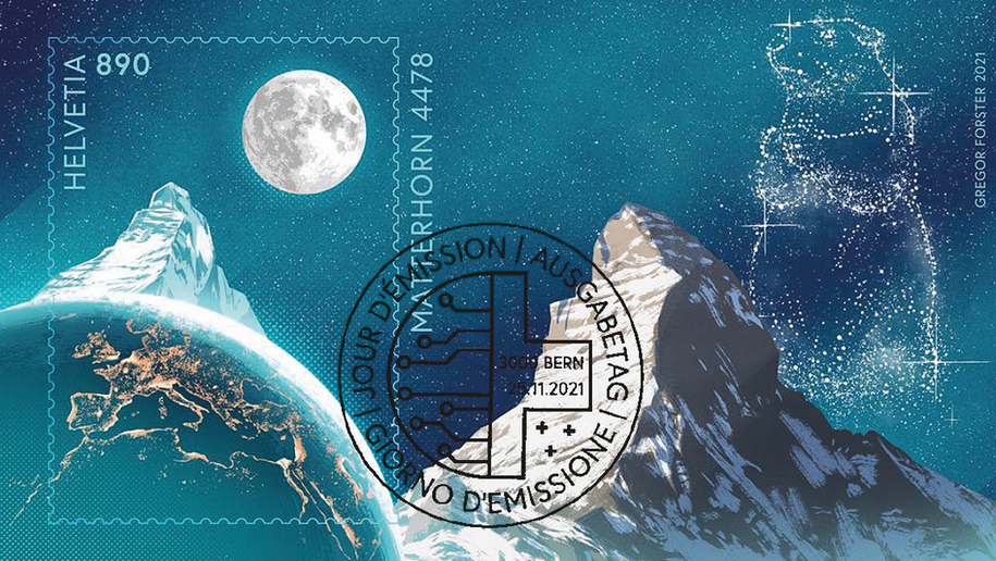 Crypto Stamp &quot;Matterhorn mit Murmeltier&quot;