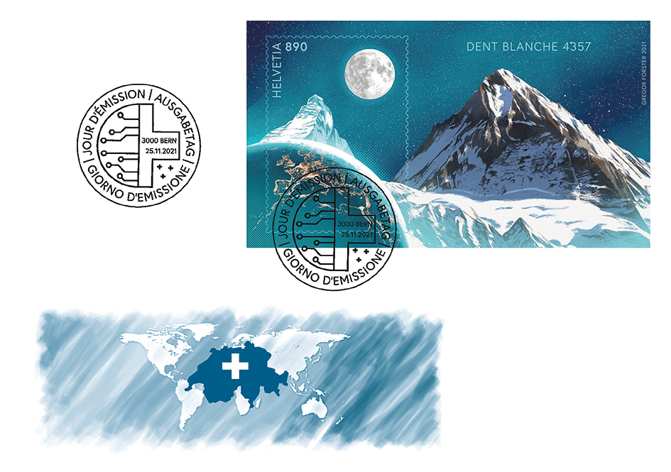 2021, Crypto Stamp &quot;Dent Blanche&quot;