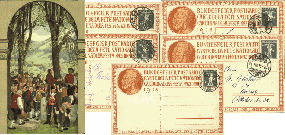 1918, Landsgemeinde Nr. 1 - 5 komplett