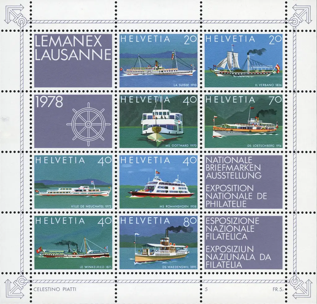 1978, Nationale Briefmarkenausstellung in Lausanne (LEMANEX)