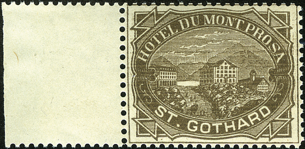 1884, Mont Prosa St. Gotthard, olivbraun