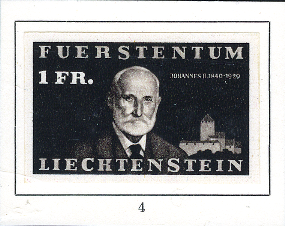 1 Fr. dunkelviolett, &quot;Farbprobe schwarz statt braunschwarz&quot;
