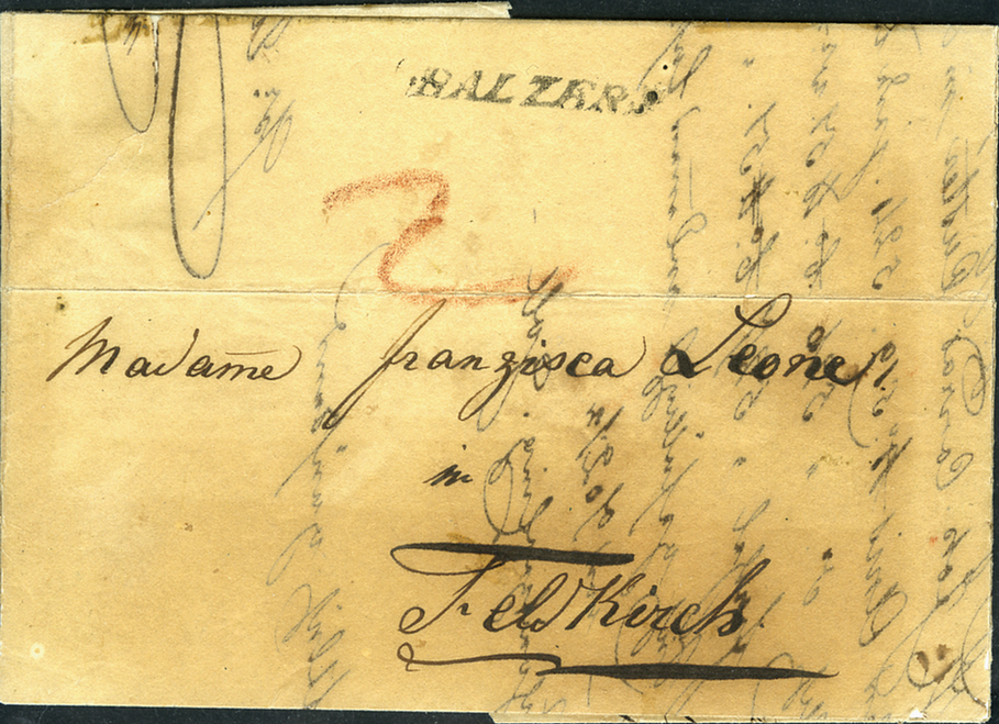 1828, Vorphilatelie-Faltbrief