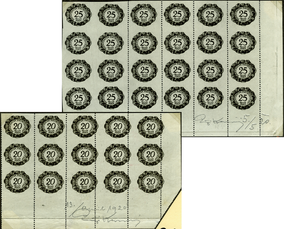 1920, Ziffermuster im Oval