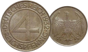 1932, 4 Reichspfennig &quot;Deutsches Reich&quot;