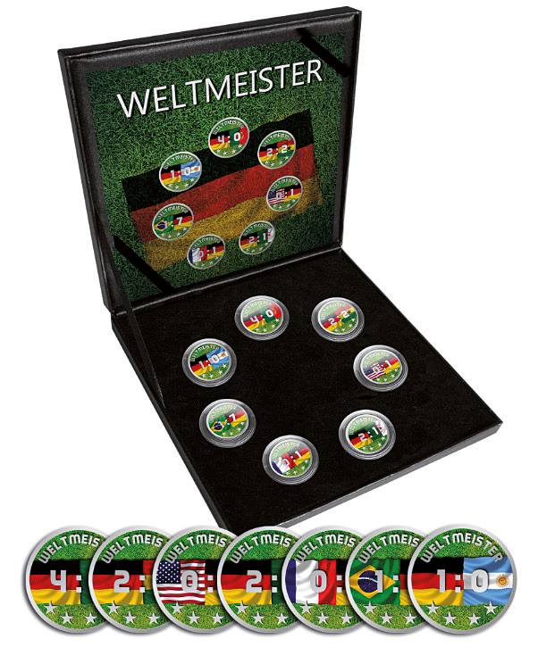 7 Münzen "WM-Sieger-Kollektion Deutschland"