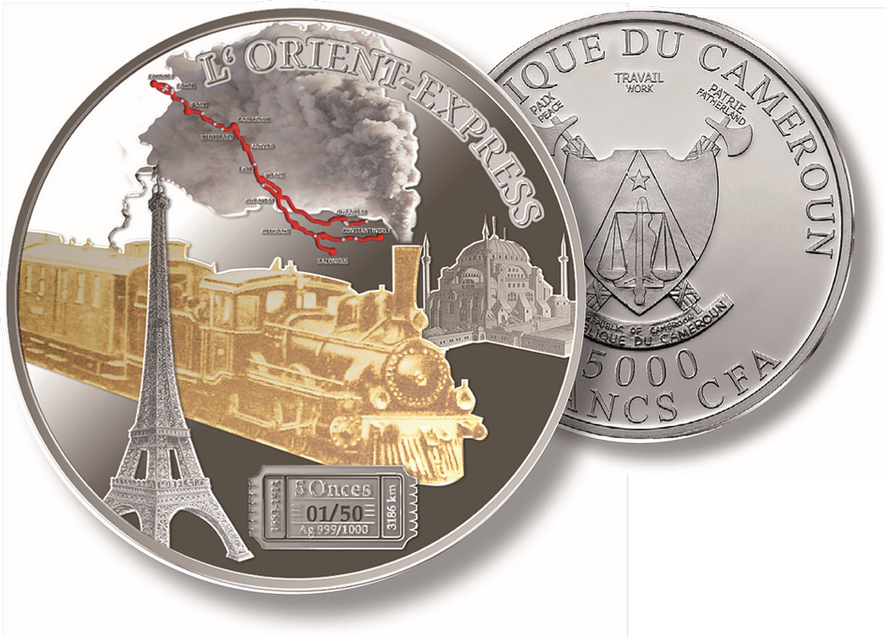 5 Unzen-Silber-Gedenkprägung "Orient-Express"