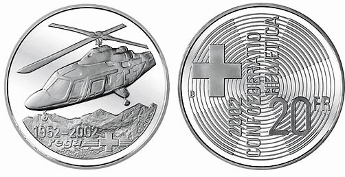 2012, offizielle 20-Franken-Münze REGA