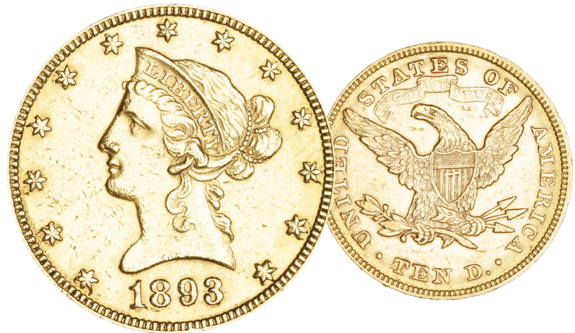 1893, 20 USD "Liberty Head"