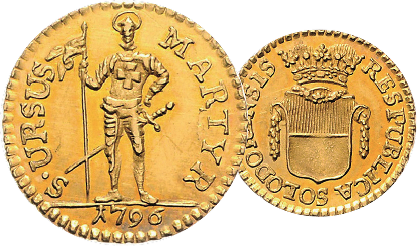 1796, Viertelduplone Solothurn