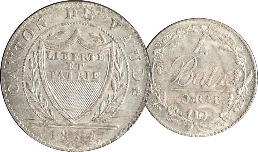 1814, 1 Batzen Waadt