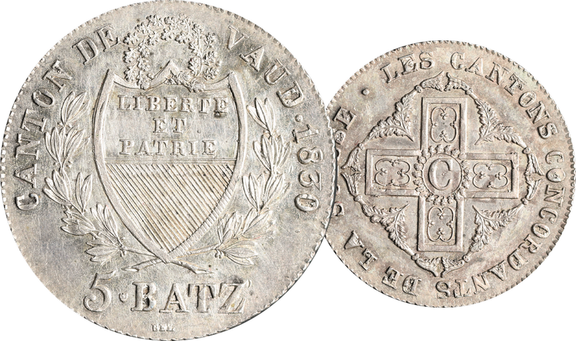 1830, 5 Batzen Waadt