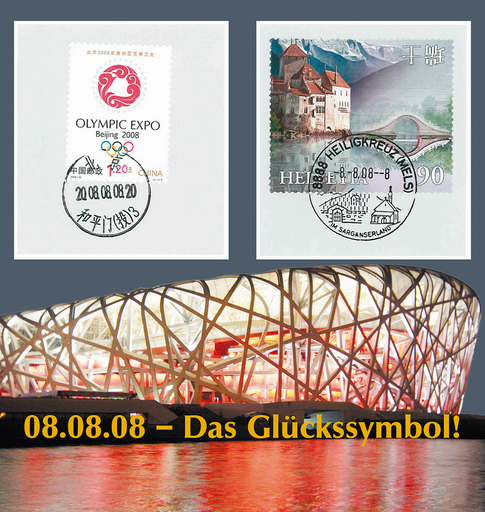 [2278.2008.01] 08.08.08 Schnapszahl-Folder China - Schweiz