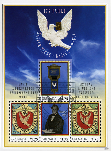 [5410.2020.02] Sonderblock &quot;175 Jahre Basler Taube&quot;