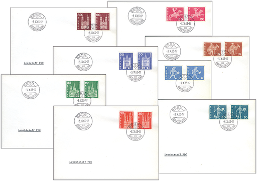 [7303.355.08] 1963-1968, Postgeschichtliche Motive und Baudenkmäler