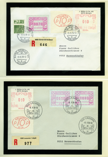 [7311.1978.01] 1978-1979, Automaten-Freistempel-Mischfrankaturen
