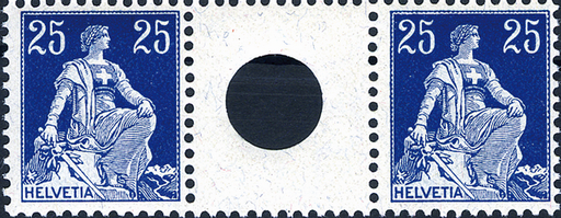 [7350.1.10] 25+25 Rp. blau-hellblau