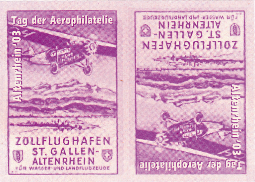 [7361.2003.01] 2003, Zollflughafen St. Gallen-Altenrhein, Kehrdruckvignette