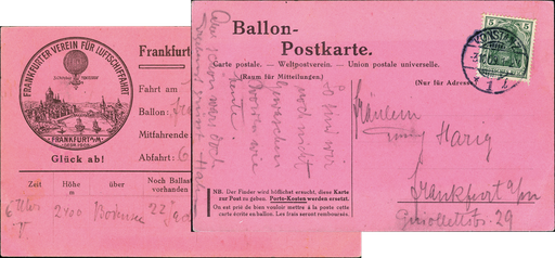 [7362.1909.04] 1909, Ballon &quot;Frankfurt&quot; Weitfahrt am 1. Oktober