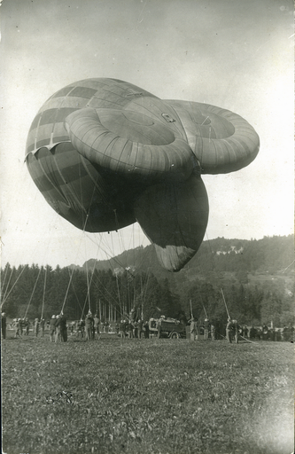 [7362.1914.02] 1914, Original Fotokarte "Fesselballon mit Mannschaft"