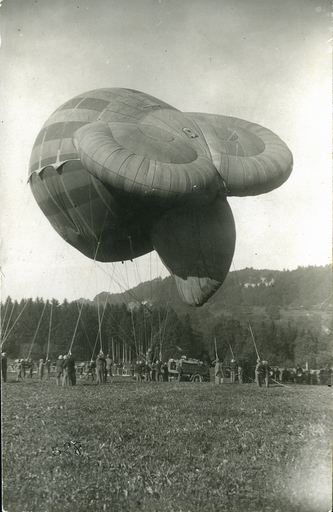 [7362.1914.02] 1914, Original Fotokarte &quot;Fesselballon mit Mannschaft&quot;