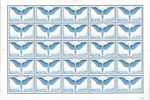 [7370.10.15] 65 Rp. Ikarus, hellblau-grünblau