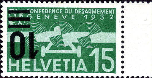 [7370.20.07] 10-15 Rp. grün-blaugrün, "Aufdruck kopfstehend"