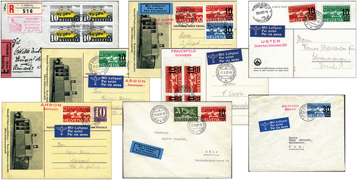 [7371.1937.01] 1937-1938, Spezial-Kollektion " 1.Schweiz.Automobil-Postbureau"