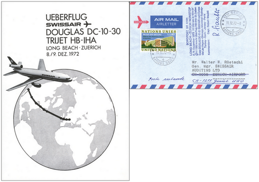 [7371.1972.08] 1972, Bordpost Swissair