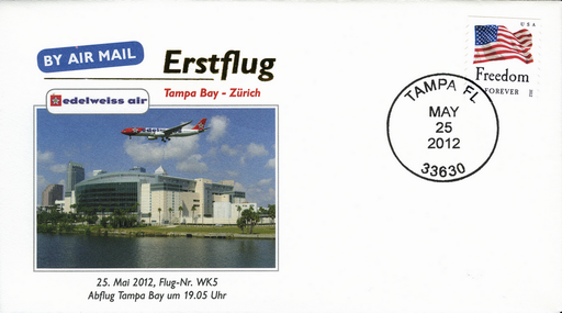 [7371.2012.16] 2012, Erstflug Edelweiss Airlines Tampa Bay-Zürich