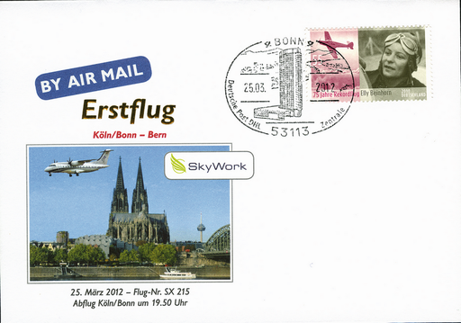 [7371.2012.08] 2012, Erstflug &quot;Skywork&quot; Köln-Bonn-Bern