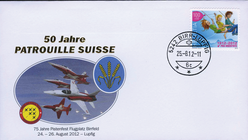 [7371.2012.26] 2012, Patrouille Suisse: 75 Jahre Pistenfest Birrfeld