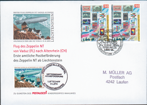 [7372.2002.04] 2002, Zeppelin Vierländerflug Vaduz - Altenrhein