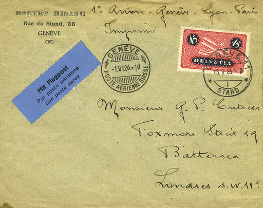 [7373.26.04] 1926, Genf - London via Paris
