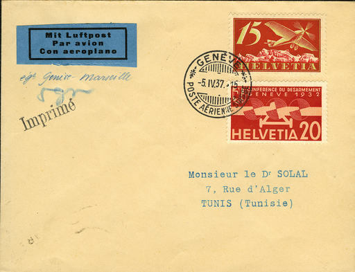 [7373.37.03] 1937, Genève - Tunis
