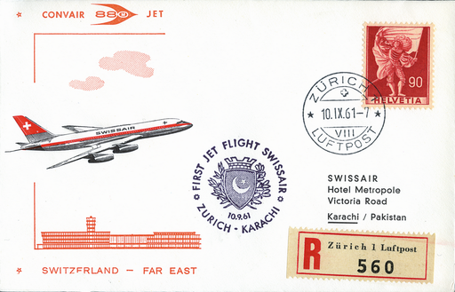 [7373.61.04] 1961, Zürich - Karachi