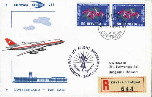 [7373.61.08] 1961, Zürich - Bangkok