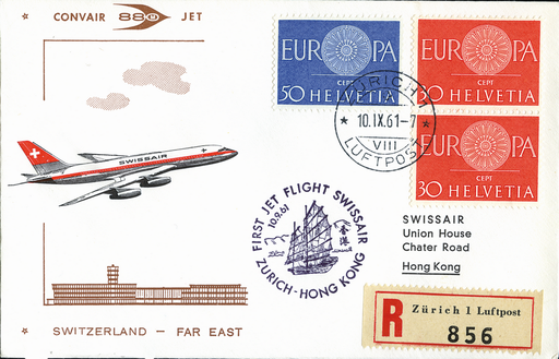 [7373.61.12] 1961, Zürich - Hongkong