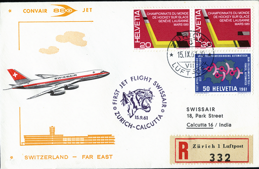 [7373.61.10] 1961, Zürich - Calcutta